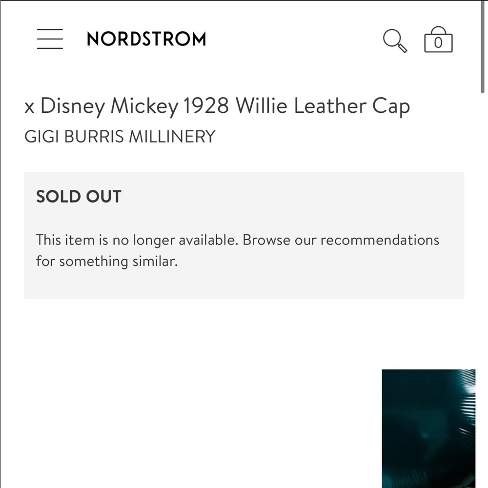 Disney Mickey Mouse X Gigi Burris Millinery 1928 Willie Leather Cap Designer - Picture 17 of 17